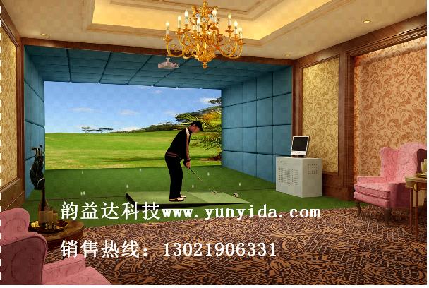 YYD高尔夫模拟器系统4个步骤改变触球时的杆面倾角并危害距离控制
