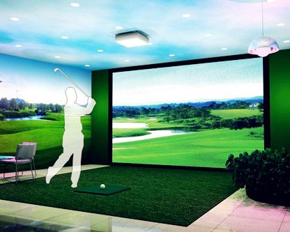 重庆高尔夫模拟器案例 都是好品牌的是韵益达公司总部赢得客户的您青睐