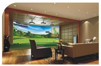 广西省南宁模拟高尔夫案例 这款设备安装在南宁市一家私人住宅内供客户款待