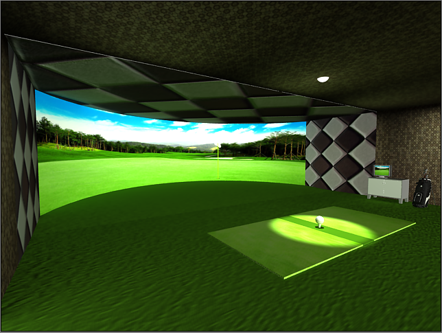 进口室内高尔夫模拟设备软件详细介绍 系统配置高都是配置的高清的高尔夫球